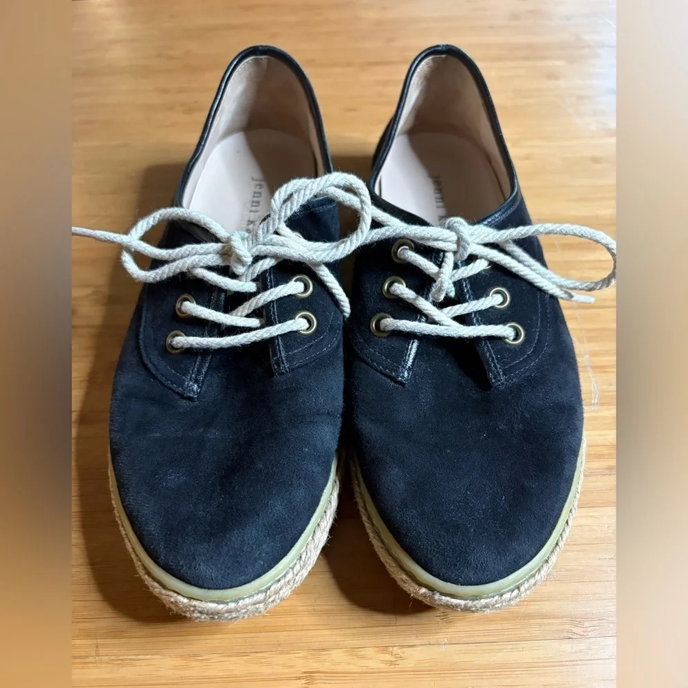 GUC Jenni Kayne Black Suede Lace Up Espadrilles. Size 37